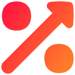 Discount Percent Increase Icon from Flex Gradient Set
