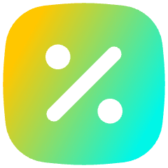 Discount Percent Square Icon from Flex Gradient Set