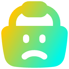 Shopping Basket Emoji Sad Icon from Flex Gradient Set