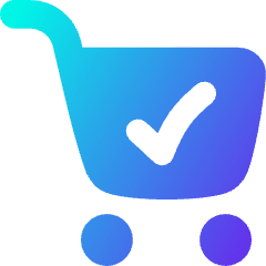 Shopping Cart Check Icon from Flex Gradient Set