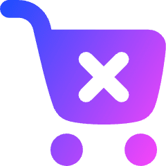 Shopping Cart Cross Icon from Flex Gradient Set