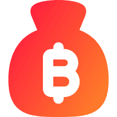 Bag Bitcoin Icon from Flex Gradient Set