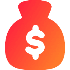 Bag Dollar Icon from Flex Gradient Set