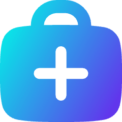 Bag Suitcase Add Plus Icon from Flex Gradient Set