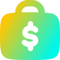 Briefcase Dollar Icon from Flex Gradient Set