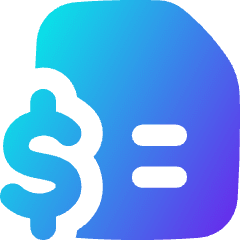 File Dollar Icon from Flex Gradient Set