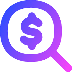 Search Dollar Icon from Flex Gradient Set