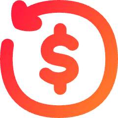 Transaction Refund Cashback Icon from Flex Gradient Set