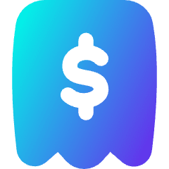 Receipt Icon from Flex Gradient Set