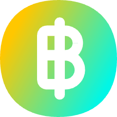 Baht Circle Icon from Flex Gradient Set