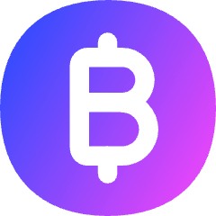 Bitcoin Circle 1 Icon from Flex Gradient Set