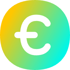 Euro Circle Icon from Flex Gradient Set