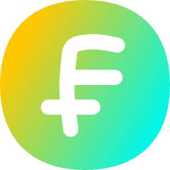 Franc Circle Icon from Flex Gradient Set