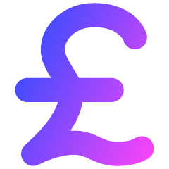 Pound Icon from Flex Gradient Set