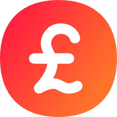 Pound Circle Icon from Flex Gradient Set
