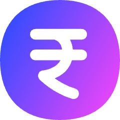 Rupee Circle Icon from Flex Gradient Set
