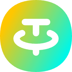 Tether Circle Icon from Flex Gradient Set