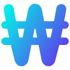 Won Icon from Flex Gradient Set