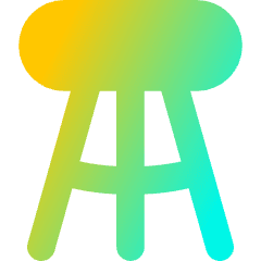 Stool Icon from Flex Gradient Set
