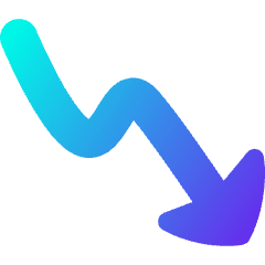 Graph Arrow Decrease Icon from Flex Gradient Set