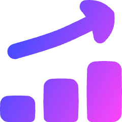 Graph Bar Increase Icon from Flex Gradient Set