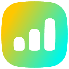 Graph Bar Increase Square Icon from Flex Gradient Set