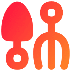 Shovel Rake Icon from Flex Gradient Set