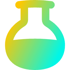 Circle Flask Icon from Flex Gradient Set