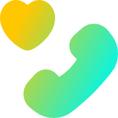 Phone Favorite Heart Icon from Flex Gradient Set