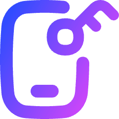Phone Lock Icon from Flex Gradient Set