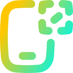 Phone Qr Icon from Flex Gradient Set