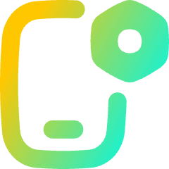 Phone Setting Bolt Nut Icon from Flex Gradient Set