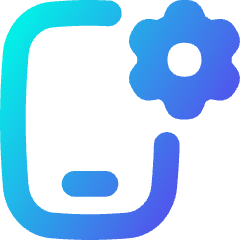 Phone Setting Gear Icon from Flex Gradient Set