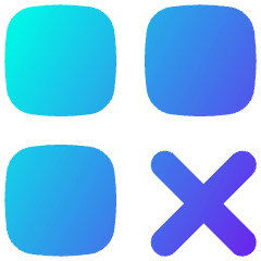 Application Delete Cross Icon from Flex Gradient Set