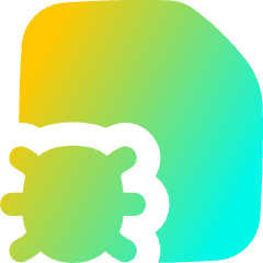 Bug Virus Document Icon from Flex Gradient Set