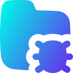 Bug Virus Folder Icon from Flex Gradient Set