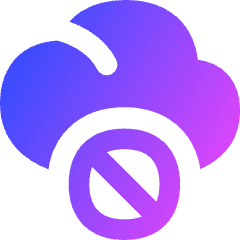 Cloud Block Icon from Flex Gradient Set