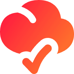 Cloud Check Icon from Flex Gradient Set