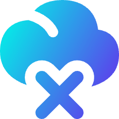 Cloud Delete Icon from Flex Gradient Set