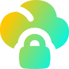Cloud Lock Icon from Flex Gradient Set