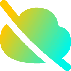 Cloud Off Icon from Flex Gradient Set