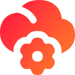 Cloud Setting Gear Icon from Flex Gradient Set