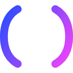 Round Brackets Icon from Flex Gradient Set