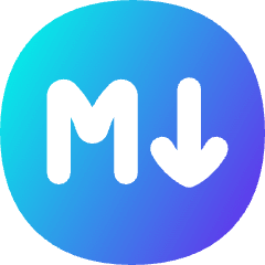 Markdown Circle Programming Icon from Flex Gradient Set