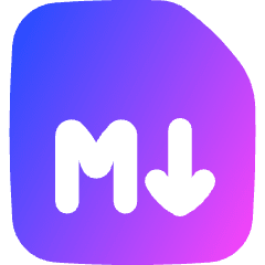 Markdown Document Programming Icon from Flex Gradient Set