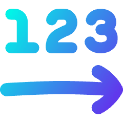 Steps Number Icon from Flex Gradient Set
