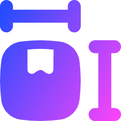 Package Dimension Icon from Flex Gradient Set
