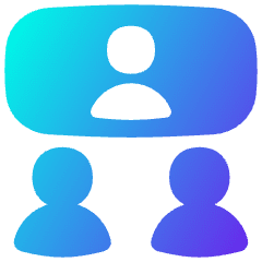 Group Meeting Call Icon from Flex Gradient Set