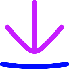 Line Arrow Move Down Large 1 Icon from Flex Neon Set