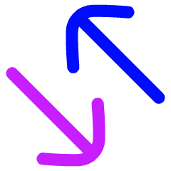 Line Arrow Transfer Diagonal Large 4 Icon from Flex Neon Set